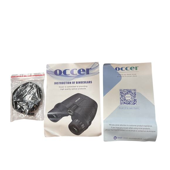 Open Box - New - Occer 12x25 Compact Low Light Vision Binoculars - Black - Picture 2 of 14